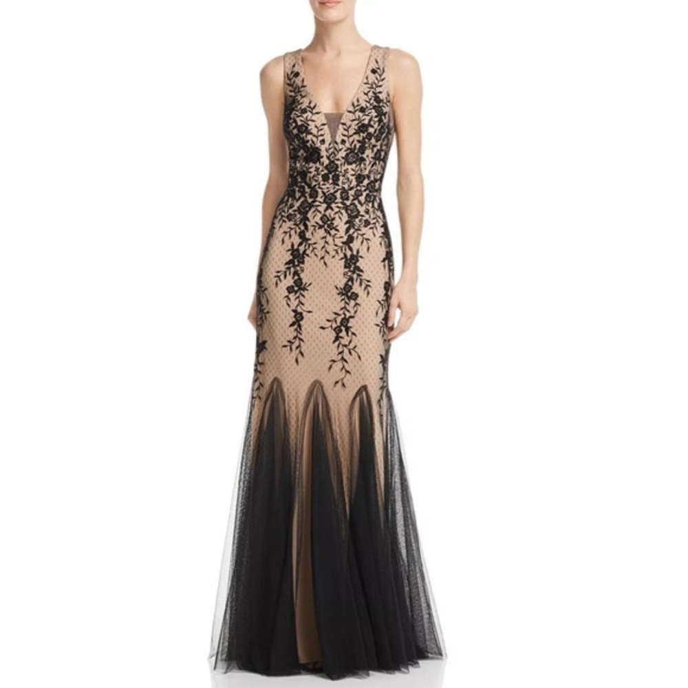 COPY - AQUA Embroidered Lace Gown